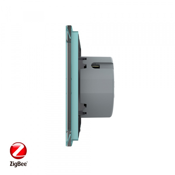 Сенсорный выключатель Livolo ZigBee (Wi-Fi) 2 клавиши 1 пост Зеленый