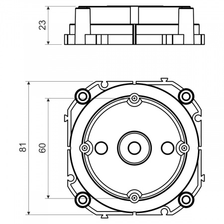 Крышка коробки в бетон KBV-2_KB