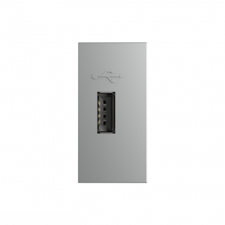 Розетка USB LIVOLO с блоком питания серая BB-C7-1USB-15 (механизм)