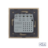 Одноклавишный проходной сенсорный выключатель Livolo Module с функцией радиоуправления, цвет золотой