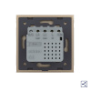 Двухклавишный проходной сенсорный выключатель Livolo Module, цвет золотой