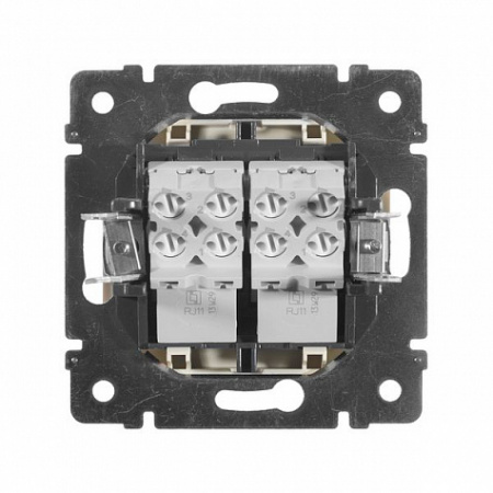Розетка двойная телефонная 2хRJ11 Слоновая кость. Legrand. Valena