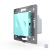 Двухклавишный проходной сенсорный выключатель Livolo Module, цвет зеленый (механизм)