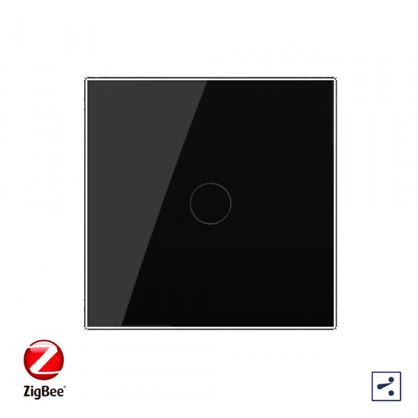 Сенсорный проходной выключатель Livolo ZigBee (Wi-Fi) 1 клавиша 1 пост Черный