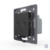 Двухклавишный проходной сенсорный выключатель Livolo Module, цвет черный (механизм)