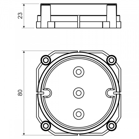 Крышка коробки в бетон KBV-1_KB