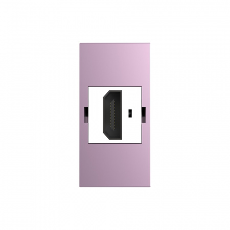 Розетка HDMI 2.0 Livolo, цвет розовый (механизм)