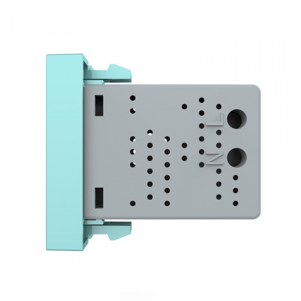Розетка USB с блоком питания 2.1А 5В Livolo, цвет зеленый (механизм)