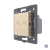 Двухклавишный сенсорный выключатель Livolo Module с функцией радиоуправления, цвет золотой (механизм)