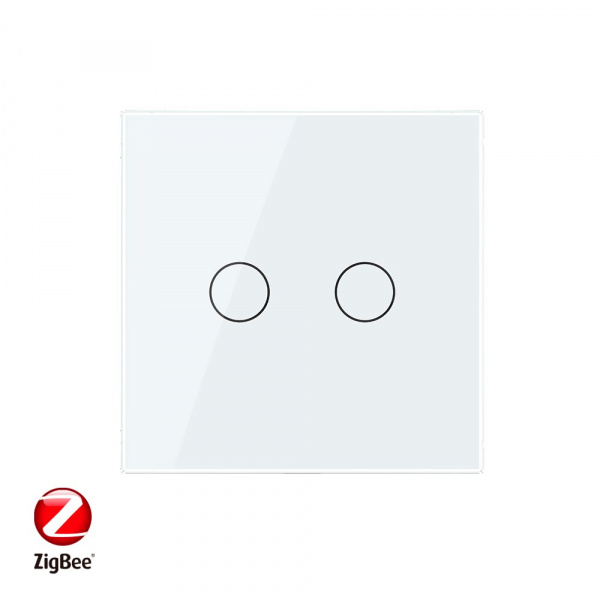 Сенсорный выключатель Livolo ZigBee (Wi-Fi) 2 клавиши 1 пост Белый
