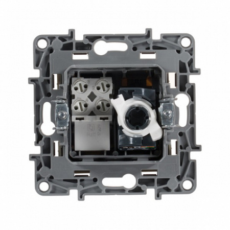 Розетка телефон/интернет RJ11/RJ45 UTP кат.5 Белый. Legrand. Etika