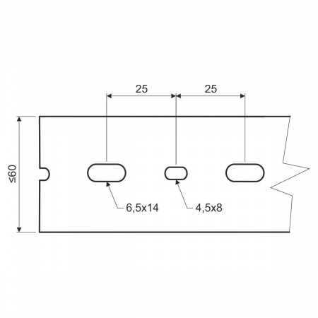 Перфорированный канал RK 60X80_LD