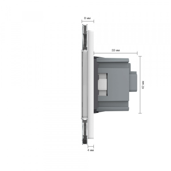 Розетка электрическая двойная 220В LIVOLO белая VL-C7C2EU-11
