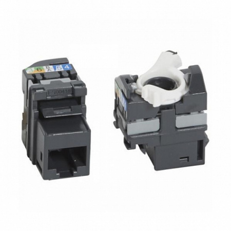 Розетка RJ45 UTP кат.5е 1 модуль. Белый. Legrand Mosaic