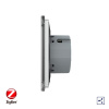 Сенсорный проходной выключатель Livolo ZigBee (Wi-Fi) 1 клавиша 1 пост Серый