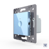 Одноклавишный сенсорный выключатель Livolo Module с функцией радиоуправления, цвет синий (механизм)