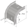 Поворот вертикальный внешний 90° KO 90X110X600_F