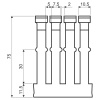 Перфорированный безгалогенный канал DIN RK 50X75 DIN_LD