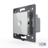 Одноклавишный проходной сенсорный выключатель Livolo Module с функцией радиоуправления, цвет серый (механизм)