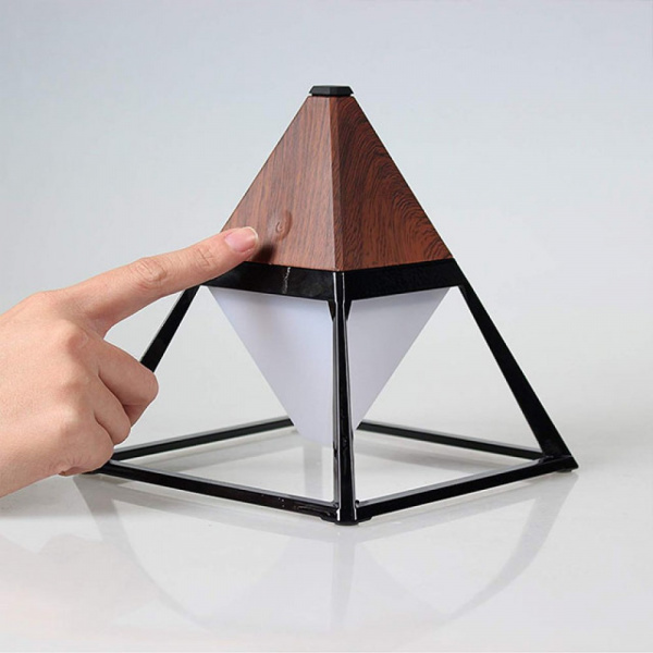 Лампа настольная с аккумулятором Ami Lamp Pyramid Темное Дерево