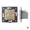 Двухклавишный сенсорный выключатель Livolo Module с функцией радиоуправления, цвет золотой (механизм)