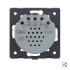 Двухклавишный проходной сенсорный выключатель Livolo Quadro, цвет золотой (механизм)