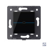 Выключатель LIVOLO Quadro 1 клавиша 12/24В Черный (механизм)