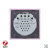 Сенсорный проходной выключатель Livolo ZigBee (Wi-Fi) 2 клавиши 1 пост Розовый